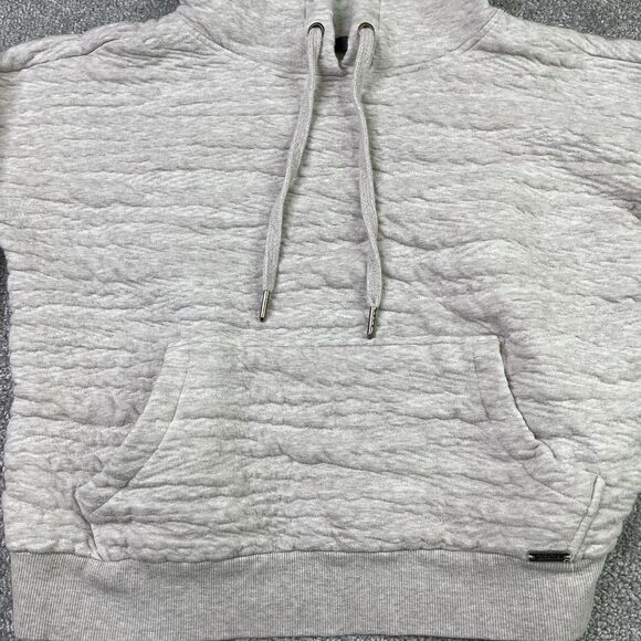 prAna Women’s Hoodie Small Gray Textured Knit Organic Cotton W23202220 Pullover - Picture 3 of 15